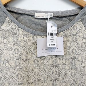 LF Tops - Story of Lola / LF Lace Crop Sweatshirt LF Tops - Story of Lola / LF Lace Crop Sweatshirt